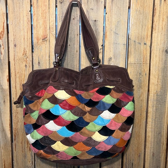 Lucky Brand Multi Color Leather Tote - Picture 4 of 9